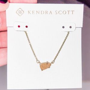 Kendra Scott Helga Necklace in Gold/Sand Druzy